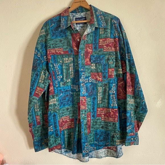 Vintage Wrangle Western Men’s Button Up XL - Picture 1 of 4